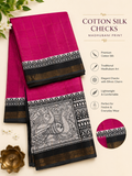 Cotton Silk Madhubani Print
