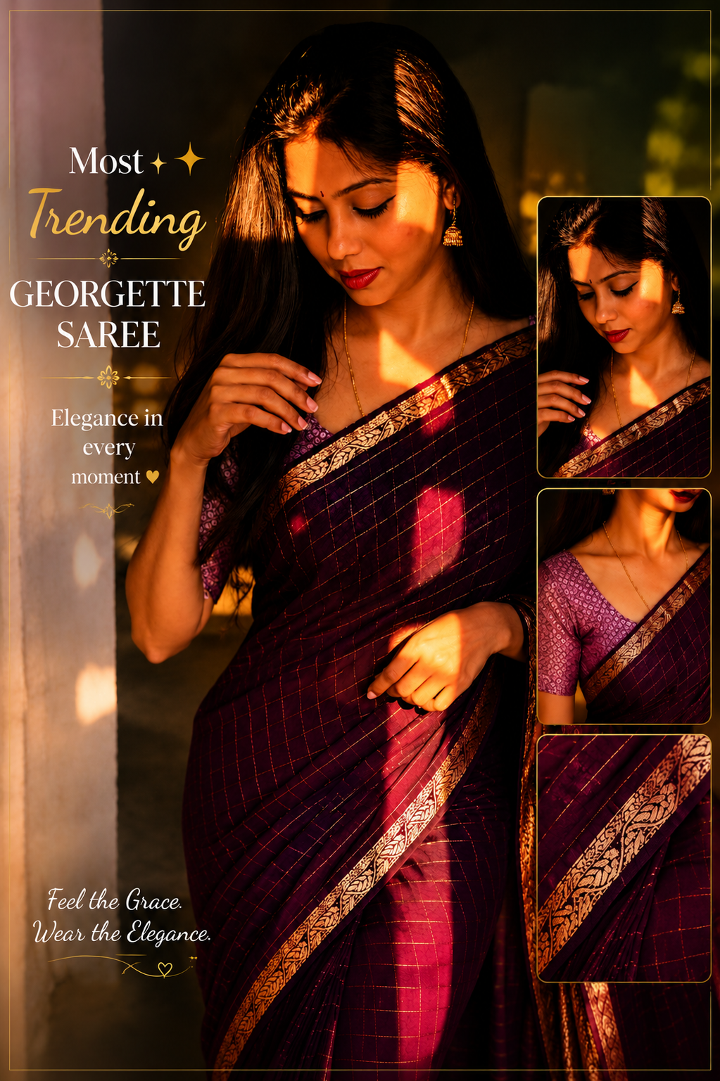 Georgette Checkered