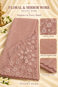 Linen Matka Silk Mirror work